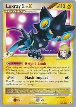 Luxray GL LV.X (109/111) (Happy Luck - Mychael Bryan) [World Championships 2010] Pokemon Single Pokémon  | Multizone: Comics And Games
