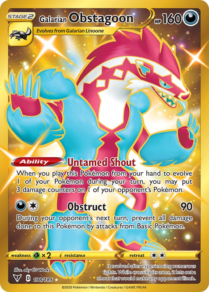 Galarian Obstagoon (198/185) [Sword & Shield: Vivid Voltage] Pokemon Single Pokémon  | Multizone: Comics And Games