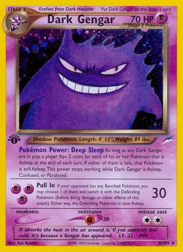 Dark Gengar (6/105) [Neo Destiny 1st Edition] Pokemon Single Pokémon  | Multizone: Comics And Games