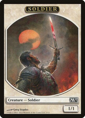 Soldier Token [Magic 2013 Tokens] MTG Single Magic: The Gathering  | Multizone: Comics And Games