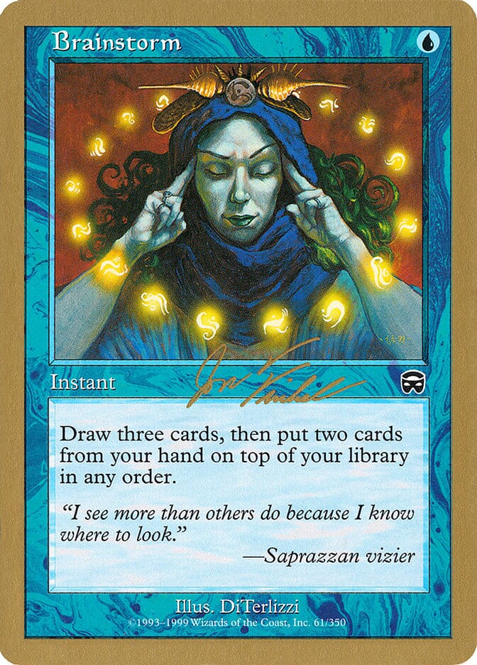 Brainstorm (Jon Finkel) [World Championship Decks 2000] MTG Single Magic: The Gathering  | Multizone: Comics And Games