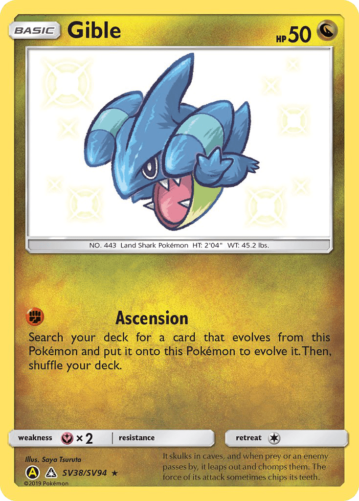 Gible (SV38/SV94) [Sun & Moon: Hidden Fates - Shiny Vault] Pokemon Single Pokémon  | Multizone: Comics And Games