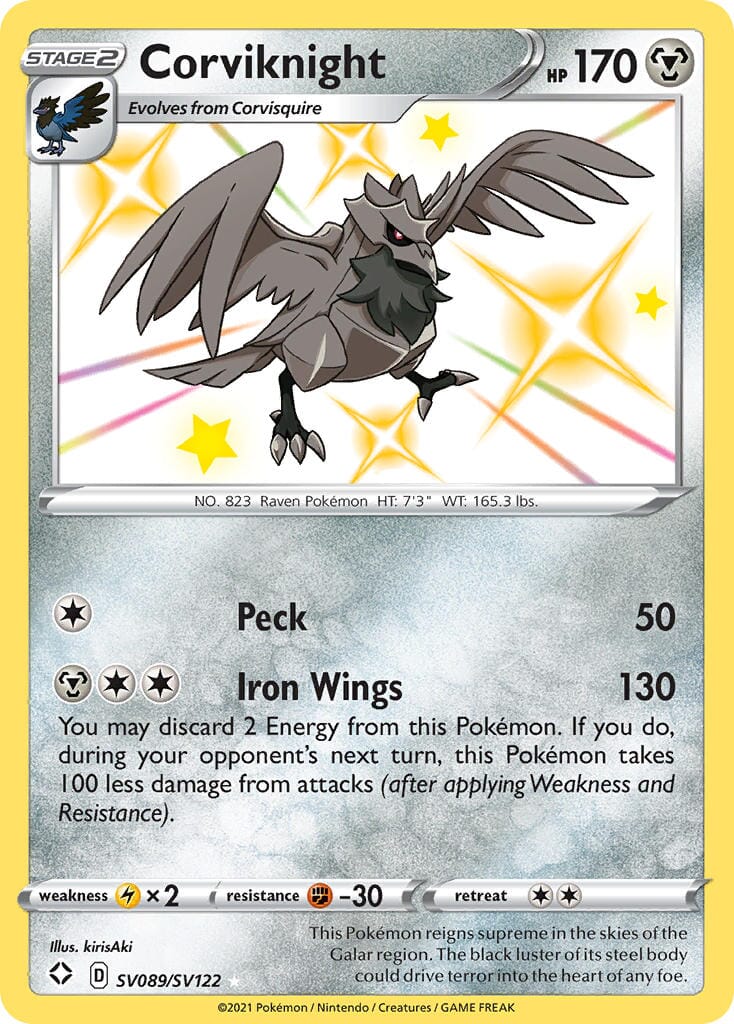 Corviknight (SV089/SV122) [Sword & Shield: Shining Fates] Pokemon Single Pokémon  | Multizone: Comics And Games