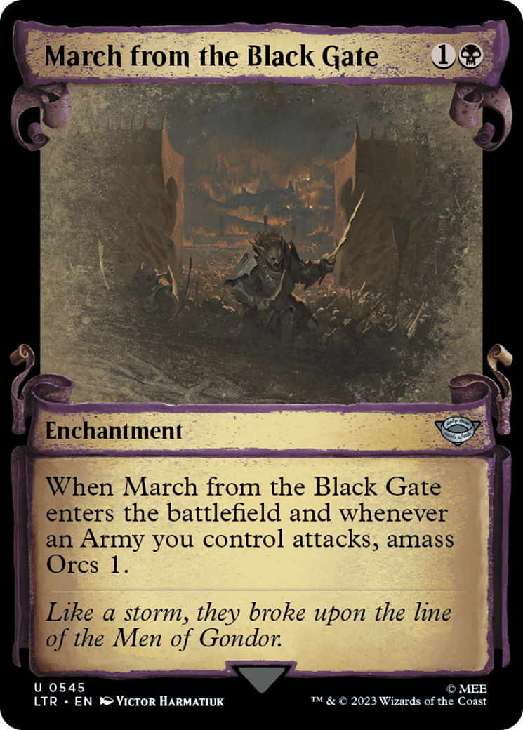 March from the Black Gate [The Lord of the Rings: Tales of Middle-Earth Showcase Scrolls] MTG Single Magic: The Gathering  | Multizone: Comics And Games