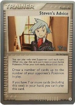 Steven's Advice (92/101) (Bright Aura - Curran Hill's) [World Championships 2005] Pokemon Single Pokémon  | Multizone: Comics And Games