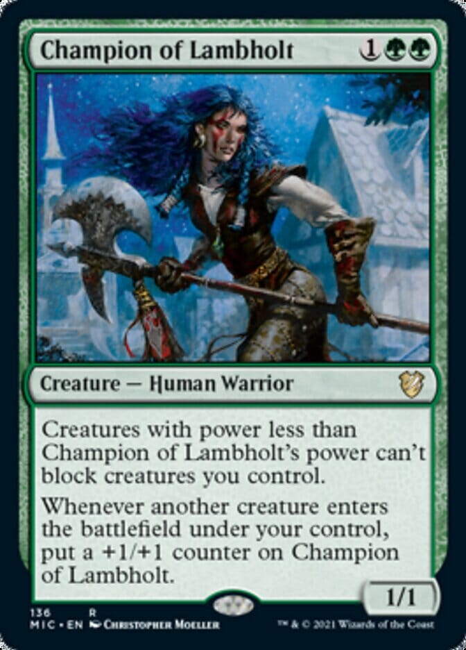 Champion of Lambholt [Innistrad: Midnight Hunt Commander] MTG Single Magic: The Gathering  | Multizone: Comics And Games