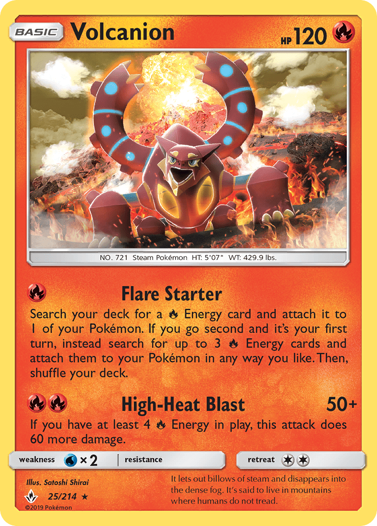 Volcanion (25/214) [Sun & Moon: Unbroken Bonds] Pokemon Single Pokémon  | Multizone: Comics And Games