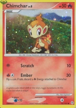 Chimchar (76/130) (Cosmos Holo) [Diamond & Pearl: Base Set] Pokemon Single Pokémon  | Multizone: Comics And Games