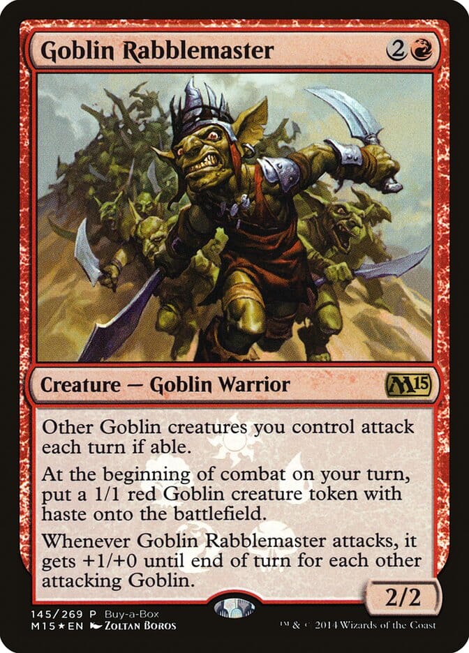 Goblin Rabblemaster (Buy-A-Box) [Magic 2015 Promos] MTG Single Magic: The Gathering  | Multizone: Comics And Games