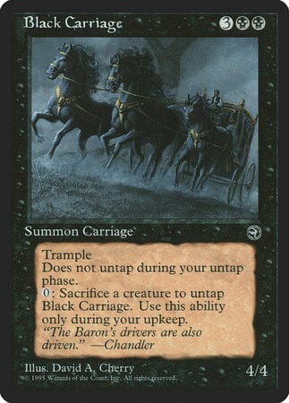 Black Carriage [Homelands] MTG Single Magic: The Gathering  | Multizone: Comics And Games