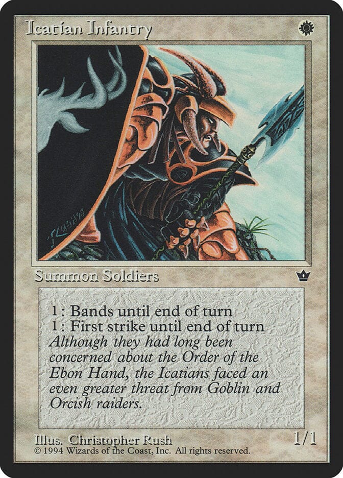 Icatian Infantry (Christopher Rush) [Fallen Empires] MTG Single Magic: The Gathering  | Multizone: Comics And Games