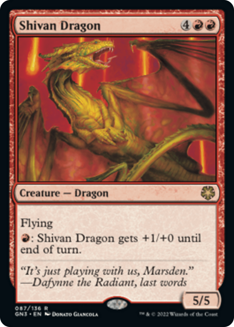 Shivan Dragon [Game Night: Free-for-All] MTG Single Magic: The Gathering  | Multizone: Comics And Games