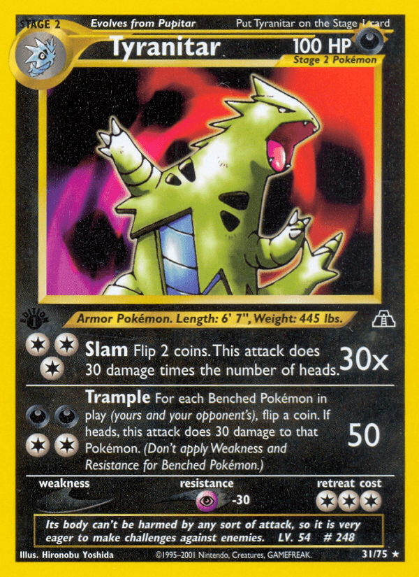 Tyranitar (31/75) [Neo Discovery 1st Edition] Pokemon Single Pokémon  | Multizone: Comics And Games