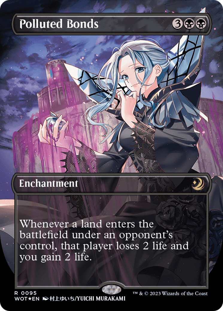 Polluted Bonds (Anime Borderless) (Confetti Foil) [Wilds of Eldraine: Enchanting Tales] MTG Single Magic: The Gathering  | Multizone: Comics And Games