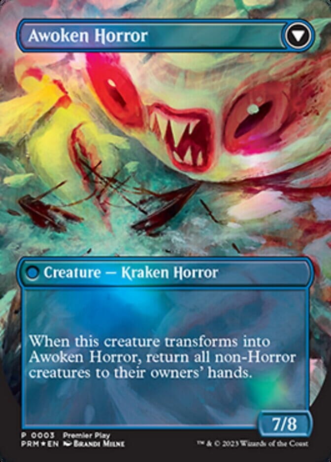 Thing in the Ice // Awoken Horror (Borderless Alternate Art) [Regional Championship Qualifiers 2023] MTG Single Magic: The Gathering  | Multizone: Comics And Games