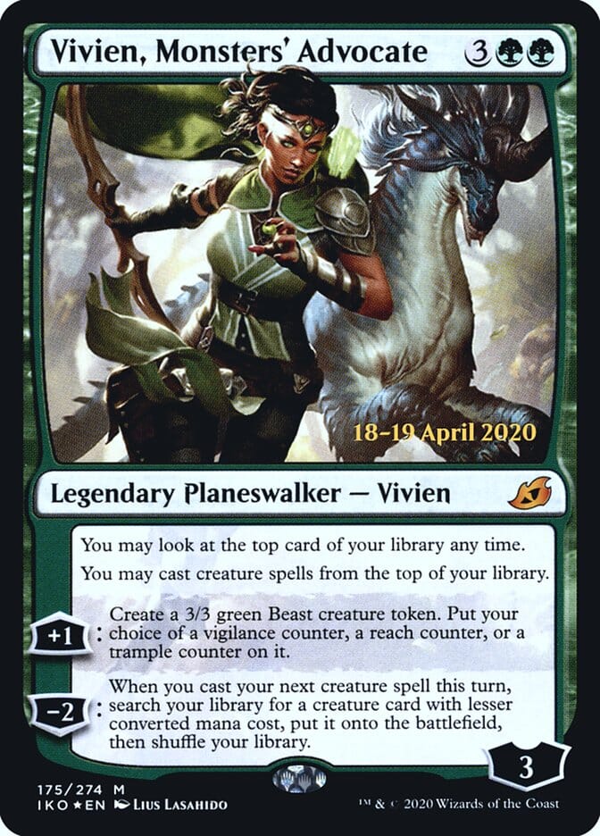 Vivien, Monsters' Advocate [Ikoria: Lair of Behemoths Prerelease Promos] MTG Single Magic: The Gathering  | Multizone: Comics And Games
