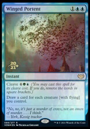 Winged Portent [Innistrad: Crimson Vow Prerelease Promos] MTG Single Magic: The Gathering  | Multizone: Comics And Games