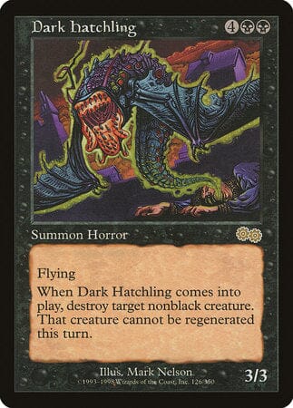 Dark Hatchling [Urza's Saga] MTG Single Magic: The Gathering  | Multizone: Comics And Games