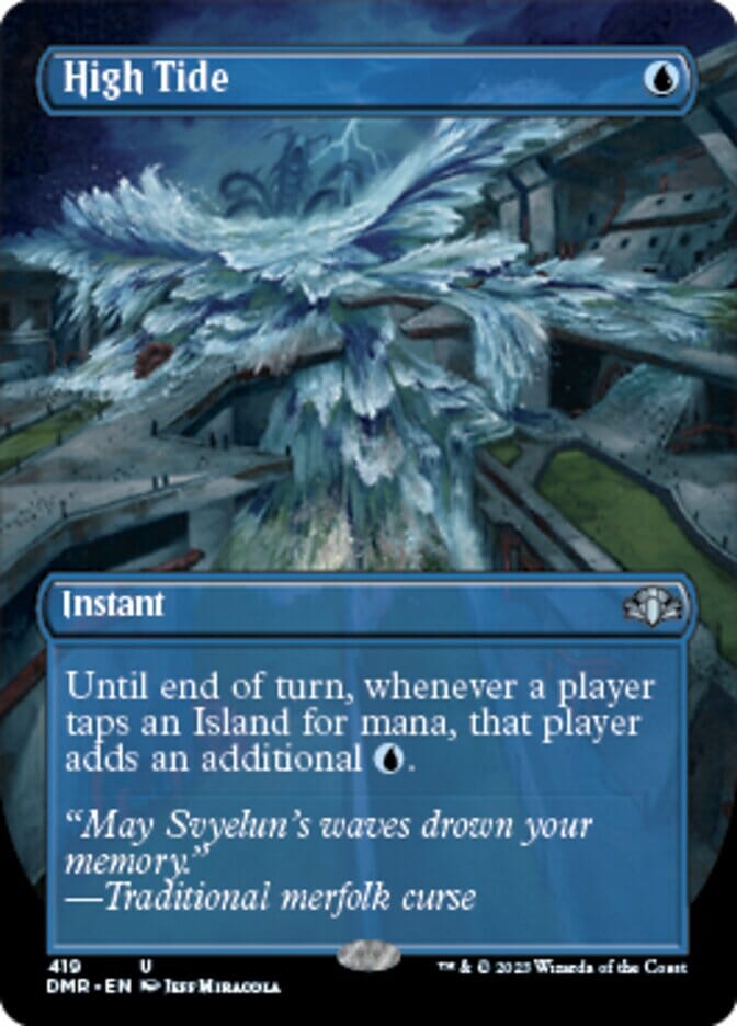 High Tide (Borderless Alternate Art) [Dominaria Remastered] MTG Single Magic: The Gathering  | Multizone: Comics And Games