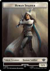 Human Soldier (0014) // Food (0022) Double-Sided Token (Surge Foil) [The Lord of the Rings: Tales of Middle-Earth Tokens] MTG Single Magic: The Gathering  | Multizone: Comics And Games