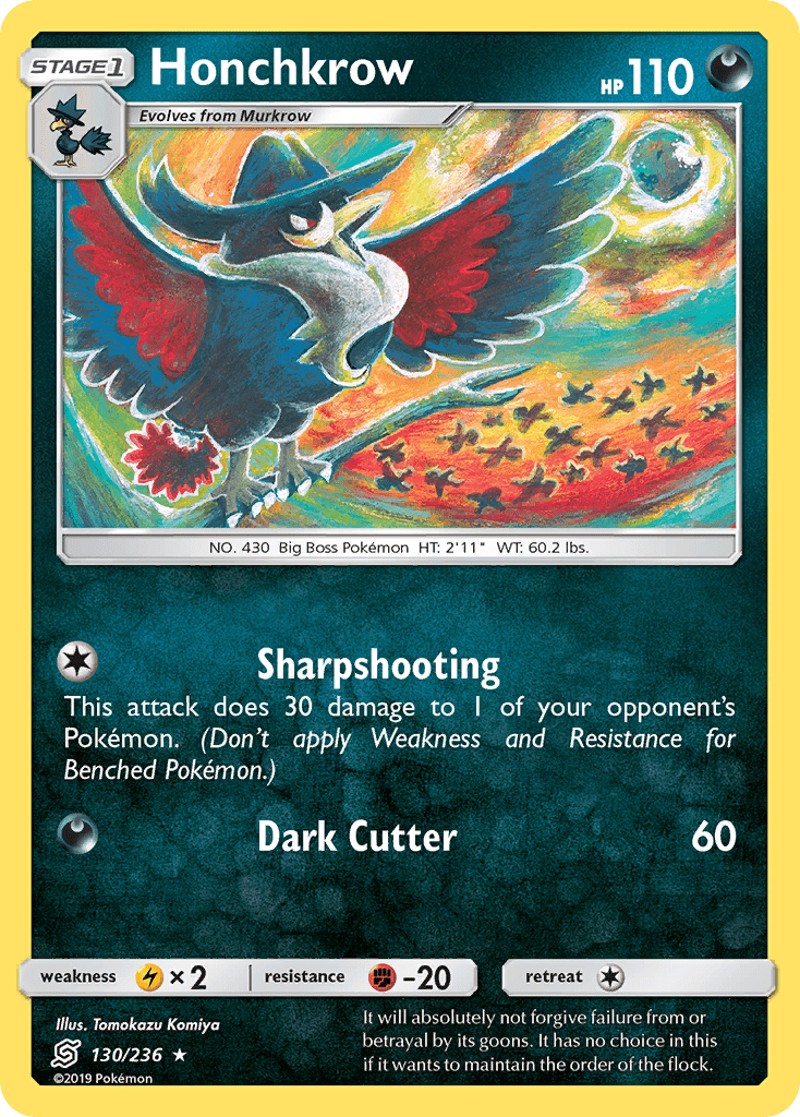 Honchkrow (130/236) [Sun & Moon: Unified Minds] Pokemon Single Pokémon  | Multizone: Comics And Games