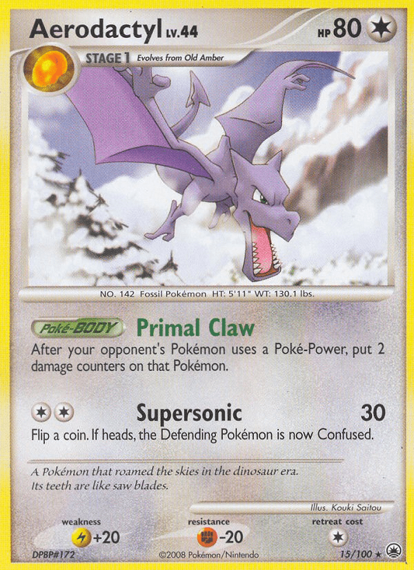 Aerodactyl (15/100) [Diamond & Pearl: Majestic Dawn] Pokemon Single Pokémon  | Multizone: Comics And Games
