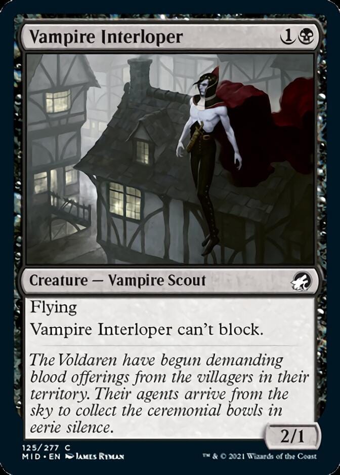 Vampire Interloper [Innistrad: Midnight Hunt] MTG Single Magic: The Gathering  | Multizone: Comics And Games