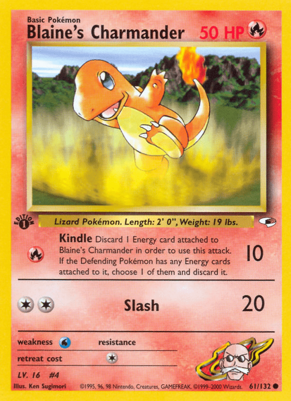 Blaine's Charmander (61/132) [Gym Heroes 1st Edition] Pokemon Single Pokémon  | Multizone: Comics And Games
