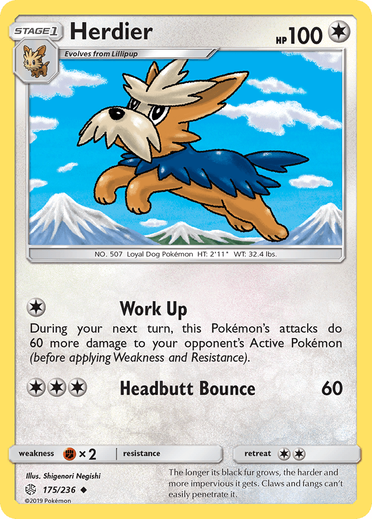 Herdier (175/236) [Sun & Moon: Cosmic Eclipse] Pokemon Single Pokémon  | Multizone: Comics And Games