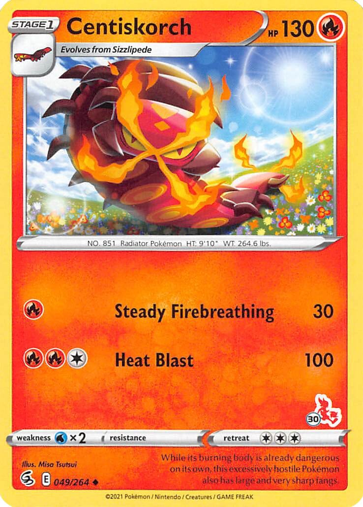 Centiskorch (49/264) (Cinderace Stamp #30) [Battle Academy 2022] Pokemon Single Pokémon  | Multizone: Comics And Games