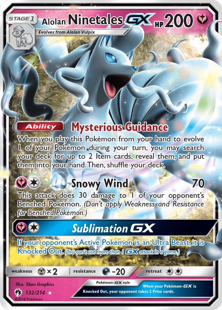 Alolan Ninetales GX (132/214) [Sun & Moon: Lost Thunder] Pokemon Single Pokémon  | Multizone: Comics And Games