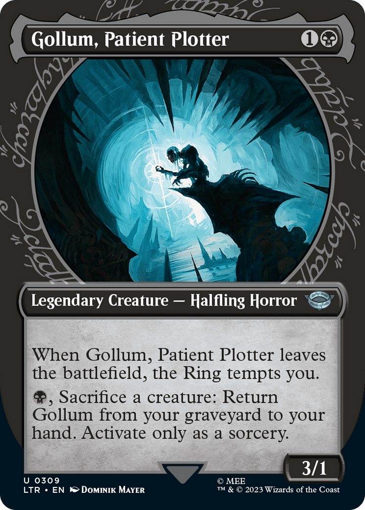 Gollum, Patient Plotter (Showcase Ring Frame) [The Lord of the Rings: Tales of Middle-Earth] MTG Single Magic: The Gathering  | Multizone: Comics And Games