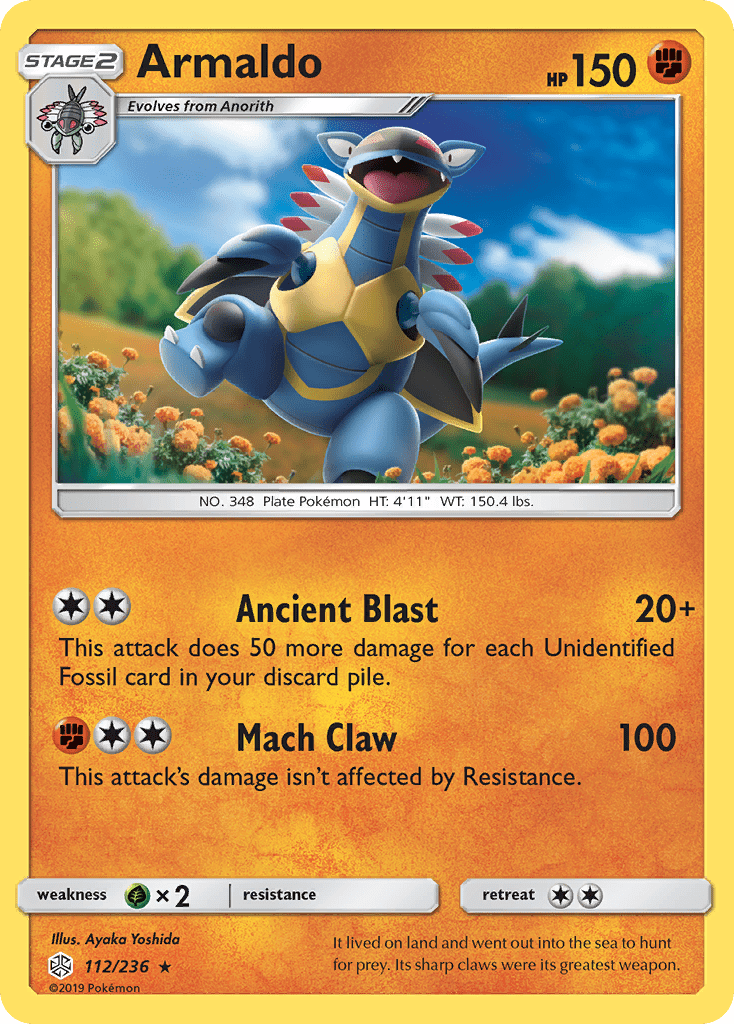 Armaldo (112/236) [Sun & Moon: Cosmic Eclipse] Pokemon Single Pokémon  | Multizone: Comics And Games