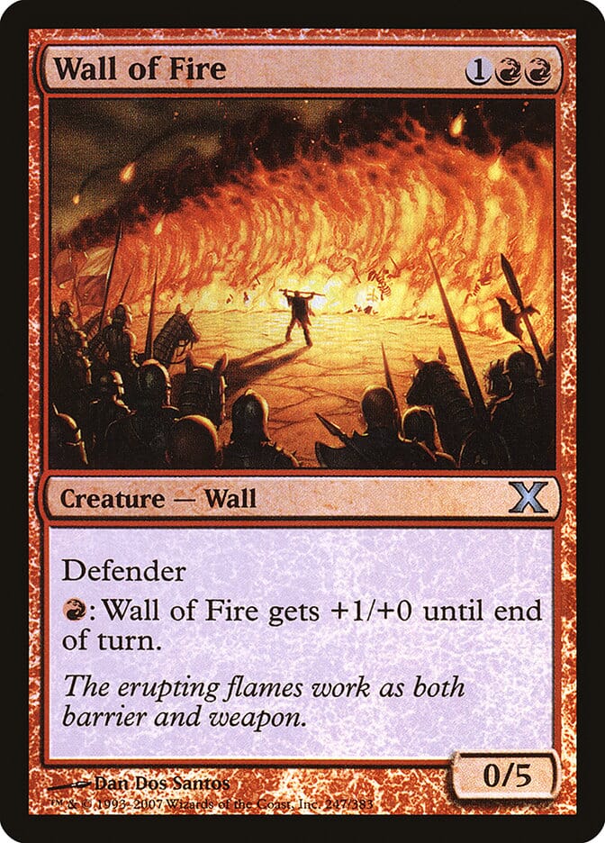 Wall of Fire (Premium Foil) [Tenth Edition] MTG Single Magic: The Gathering  | Multizone: Comics And Games