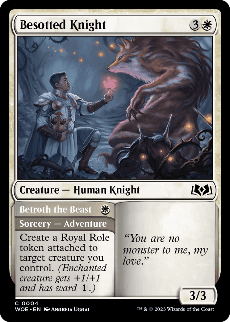 Besotted Knight // Betroth the Beast [Wilds of Eldraine] MTG Single Magic: The Gathering  | Multizone: Comics And Games