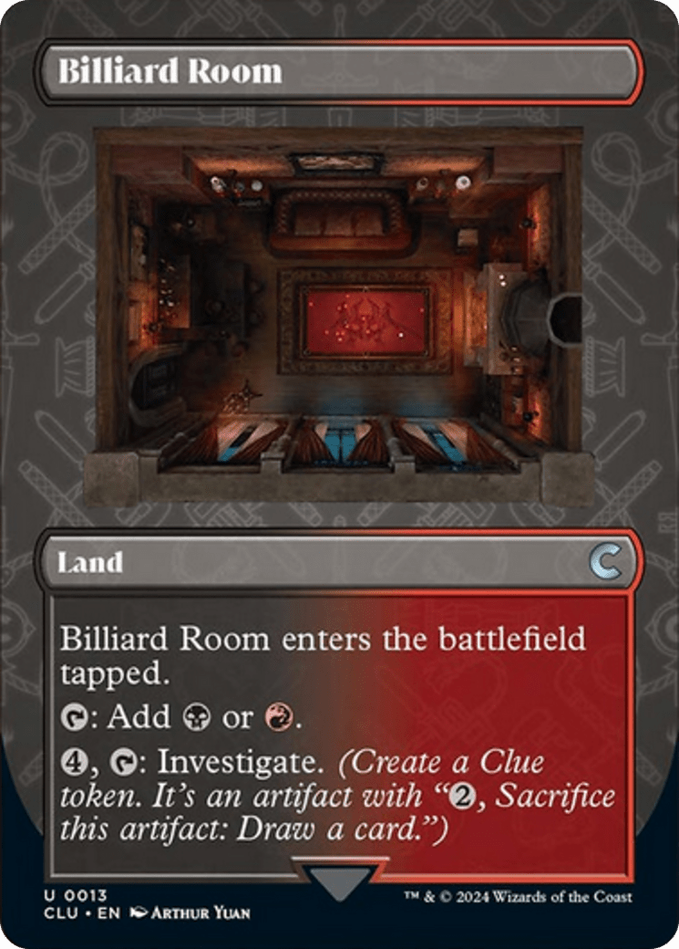 Billiard Room (Borderless) [Ravnica: Clue Edition] MTG Single Magic: The Gathering  | Multizone: Comics And Games