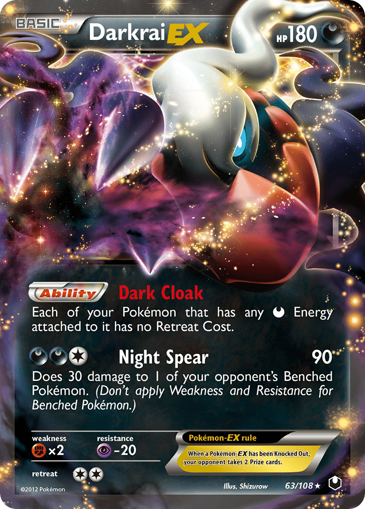 Darkrai EX (63/108) [Black & White: Dark Explorers] Pokemon Single Pokémon  | Multizone: Comics And Games