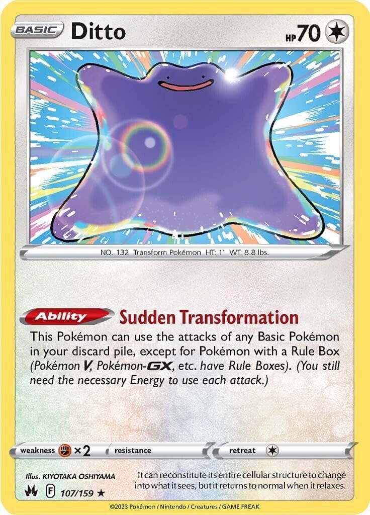 Ditto (107/159) [Sword & Shield: Crown Zenith] Pokemon Single Pokémon  | Multizone: Comics And Games