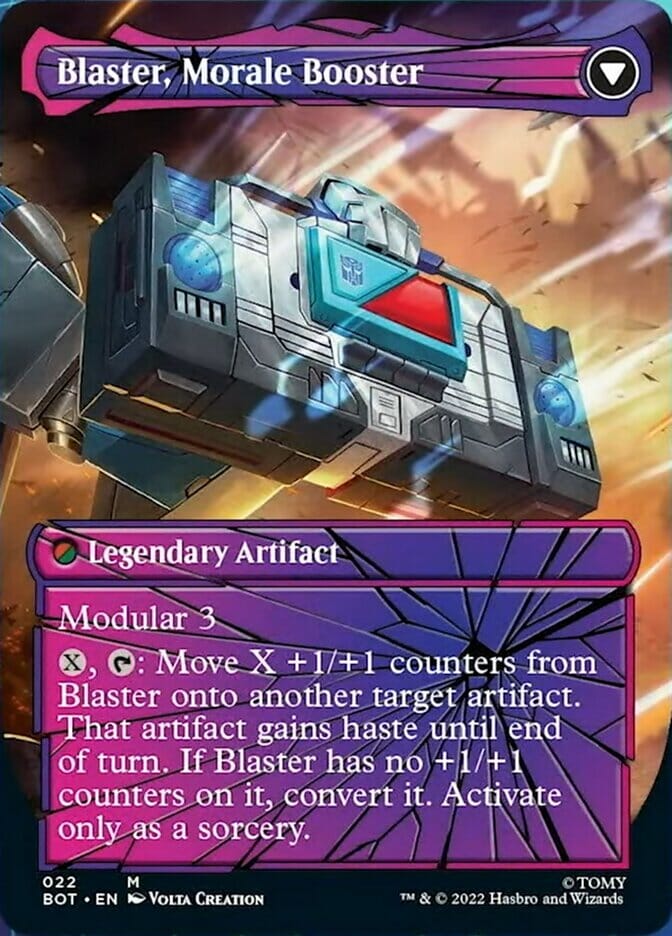 Blaster, Combat DJ // Blaster, Morale Booster (Shattered Glass) [Universes Beyond: Transformers] MTG Single Magic: The Gathering  | Multizone: Comics And Games