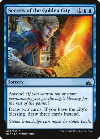 Secrets of the Golden City [Rivals of Ixalan] MTG Single Magic: The Gathering  | Multizone: Comics And Games