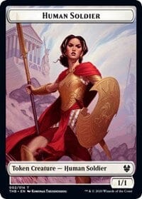 Human Soldier // Tentacle Double-sided Token [Theros Beyond Death Tokens] MTG Single Magic: The Gathering  | Multizone: Comics And Games