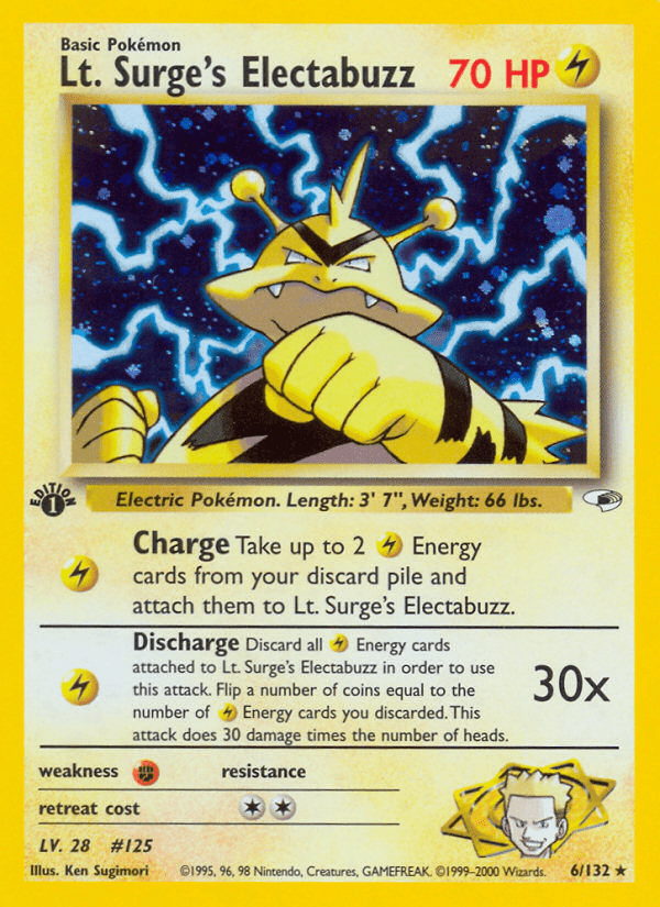 Lt. Surge's Electabuzz (6/132) [Gym Heroes 1st Edition] Pokemon Single Pokémon  | Multizone: Comics And Games