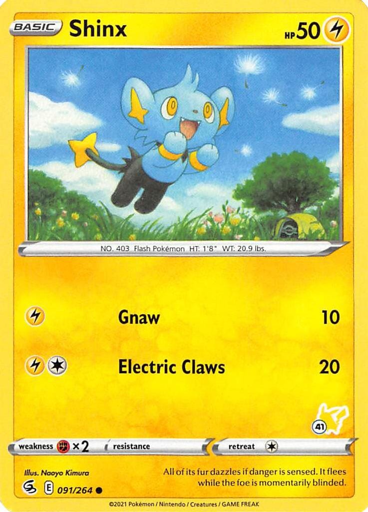 Shinx (091/264) (Pikachu Stamp #41) [Battle Academy 2022] Pokemon Single Pokémon  | Multizone: Comics And Games