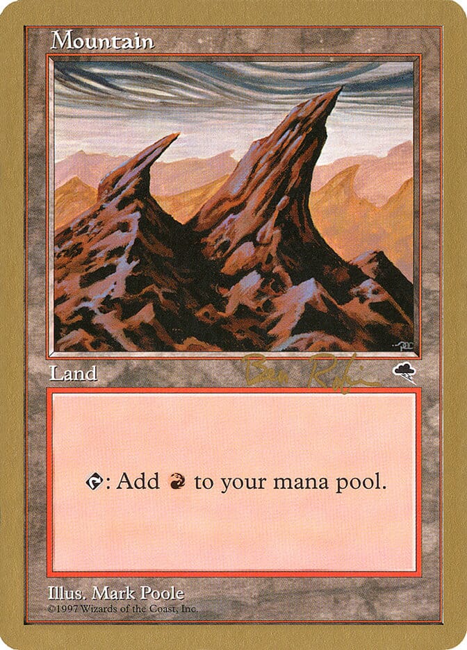 Mountain (br344) (Ben Rubin) [World Championship Decks 1998] MTG Single Magic: The Gathering  | Multizone: Comics And Games