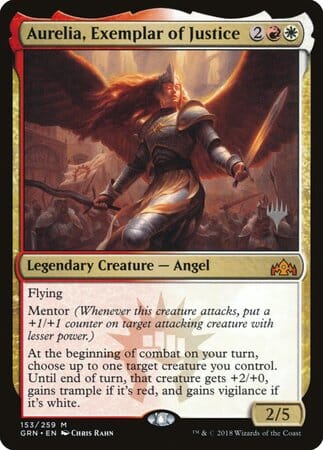 Aurelia, Exemplar of Justice [Guilds of Ravnica Promos] MTG Single Magic: The Gathering  | Multizone: Comics And Games