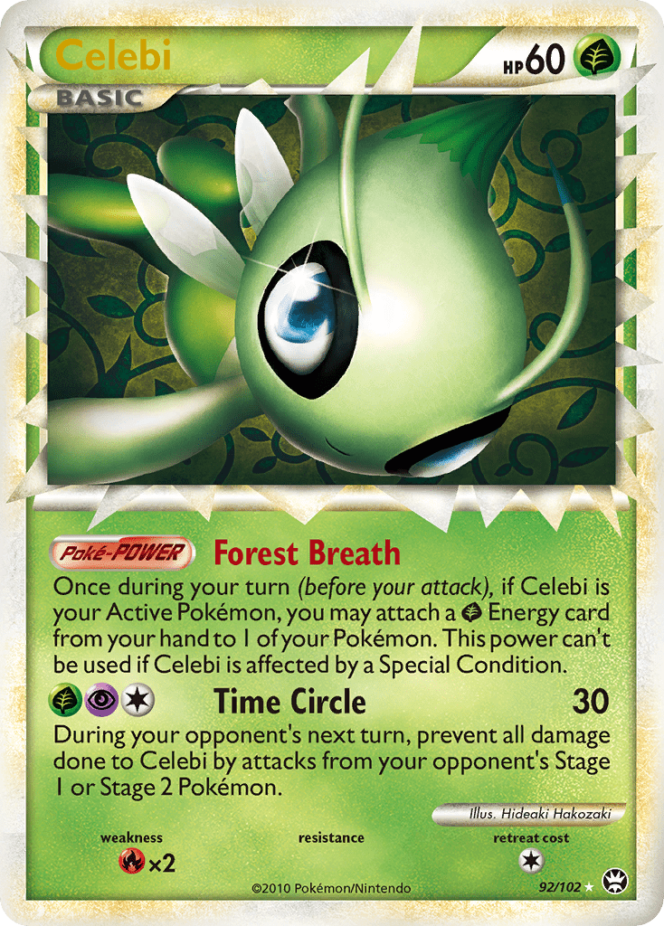 Celebi (92/102) [HeartGold & SoulSilver: Triumphant] Pokemon Single Pokémon  | Multizone: Comics And Games