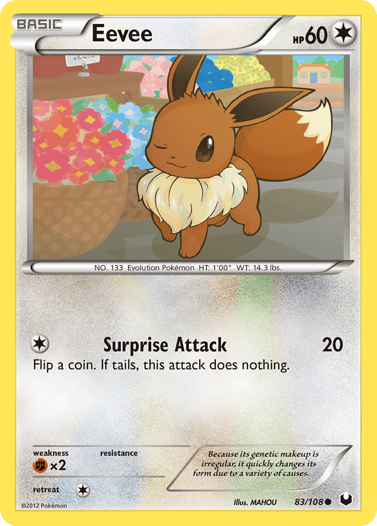 Eevee (83/108) [Black & White: Dark Explorers] Pokemon Single Pokémon  | Multizone: Comics And Games