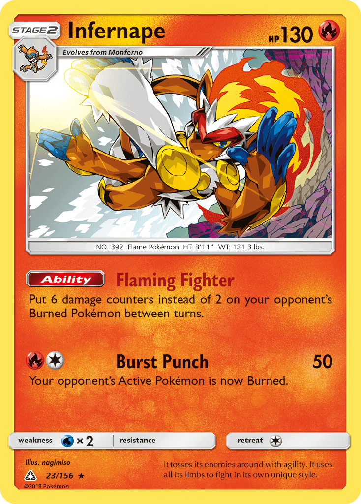 Infernape (23/156) [Sun & Moon: Ultra Prism] Pokemon Single Pokémon  | Multizone: Comics And Games