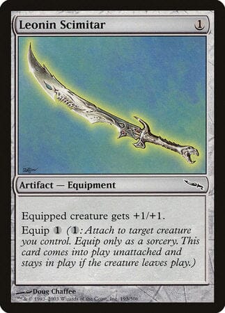 Leonin Scimitar [Mirrodin] MTG Single Magic: The Gathering  | Multizone: Comics And Games