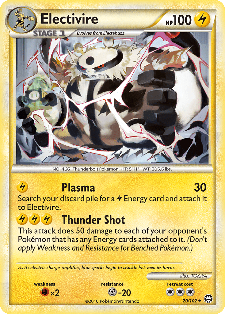Electivire (20/102) [HeartGold & SoulSilver: Triumphant] Pokemon Single Pokémon  | Multizone: Comics And Games